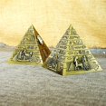thumbnail image 4 of Egyptian Pyramids Figurine Pyramid Model Building Statue Home Office Desktop Decor Gift Souvenir(Bronze), 4 of 7