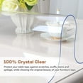 thumbnail image 4 of GFDYREE 34 x 84 Inch Wood Table Protector Waterproof Office Desk Pad Vinyl Dining Room Vanity Table Top Protector for Furniture Corner Glass Kitchen Game Coffee Garden Folding Table Carpet C, 4 of 7