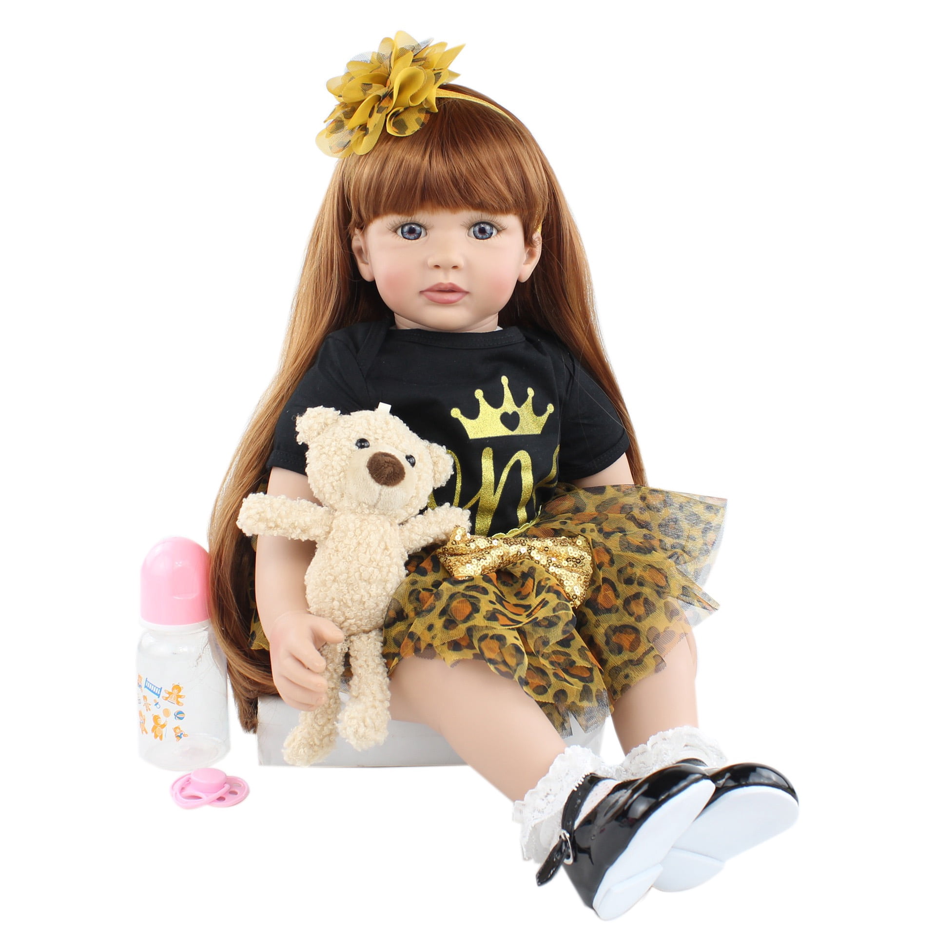 Reborn Baby Dolls 24 Inch Lifelike Cute Soft Body Poseable Limbs Realistic Newborn Baby Dolls With Doll Accessories And Gift Box for 3+ Year Old Kids