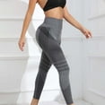 thumbnail image 5 of Seductiva Gray Clothing YOGA Lightweight Women's High Waist Yoga Pants with Pockets - Thick Workout Leggings for Running, Gym & Training | Non See-Through Nylon-Spandex Tights, 5 of 7