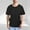 Black, variant on Men's Solid Adaptive Shirt Short Sleeve Fully Open Side Removable Side Button Comfortable Postoperative Recovery Chemotherapy Top