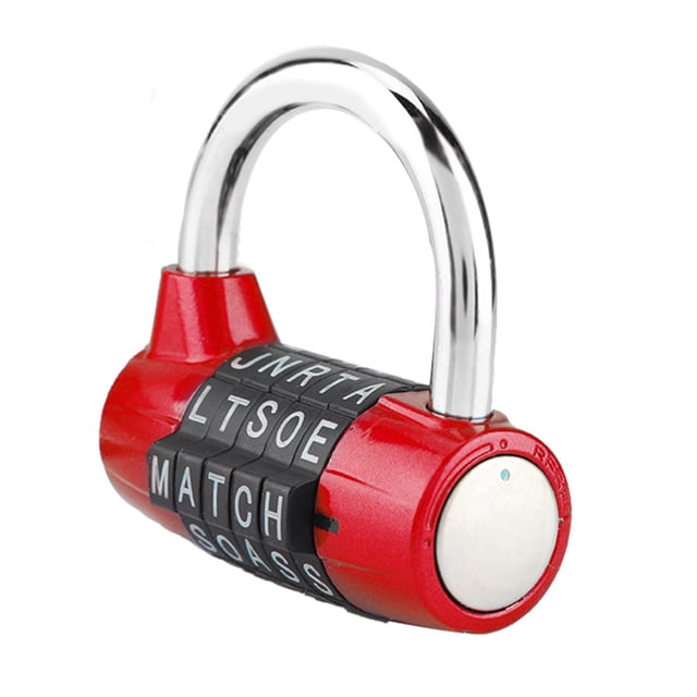 5 Dial Digit Code Combination Padlock Keyless, Resettable Luggage Locks for Backpack, Gym School Employee Locker, Weatherproof Travel Lock Suitcase Locker Security Password