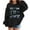 Black, variant on Kiijoy Toddler Girls Bow Print Hoodie Loose Casual Pullover Hooded Sweatshirt, Sizes 3-4