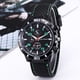 thumbnail image 4 of Sonducket Reloj de cuarzo con superficie de espejo de plástico para hombre, reloj de con carcasa de aleación para deportes de negocios, hebilla Relojes Verde Sonducket AP004695-04, 4 of 6