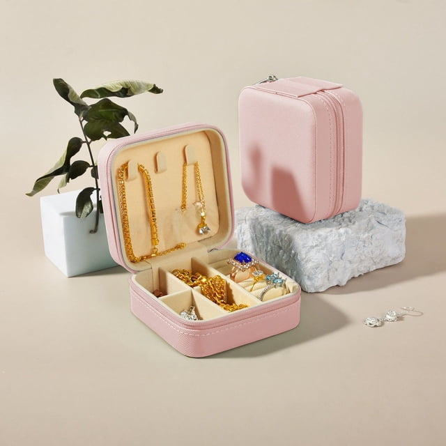 Caja de joyería portátil simple, mini caja de almacenamiento de joyas, caja de embalaje de joyería de anillo pequeño de viaje