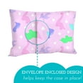 thumbnail image 5 of Little Sleepy Head Toddler Pillow with Pillowcase (Dinosaurs Pink) Best Pillow for Kids! 13x18", 5 of 7