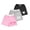 2-Pink/Black/Grey, variant on 3-Pack Girls Shorts Summer Printed Active Shorts with Side Pockets & Elastic Waist