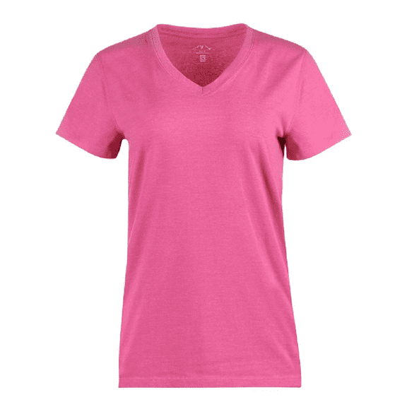 Blue Mountain YKL-9072 Women's Short Sleeve V-Neck T-shirt, Cactus Flower, Small