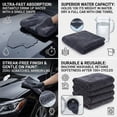 thumbnail image 3 of ROSEXIXI Microfiber Towels For Cars 3 Pcs 500g Twisted Loop Car Wash Drying Towel 30x40cm Lint-Free Absorbent Detailing Towels for Interior Exterior Vehicle Washing Polishing Drying, 3 of 6