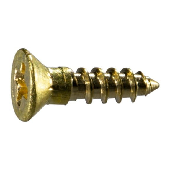 #3 x 3/8" Brass Phillips Flat Head Wood Screws (100 pcs.)