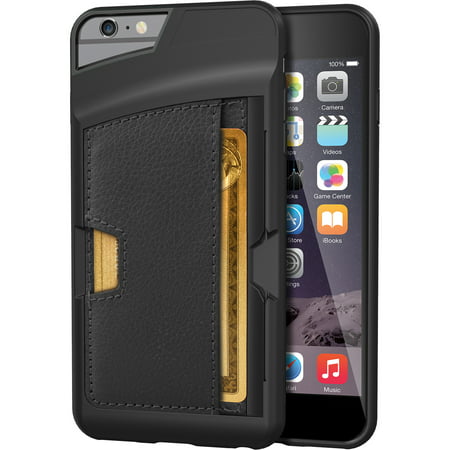 Silk iPhone 6 Plus/6s Plus Wallet Case - Q Card CASE [Slim Protective Kickstand CM4 Credit Card ID Phone Cover] - Wallet Slayer Vol.2 - Black Tie