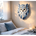 thumbnail image 5 of Fabric Patchwork Owl Wall Hanging DIY Craft Kit Multi‑Layer Cloth Material Set for Assembling Vintage Textured Owl Art Piece for Indoor Wall Decoration (Blue), 5 of 5