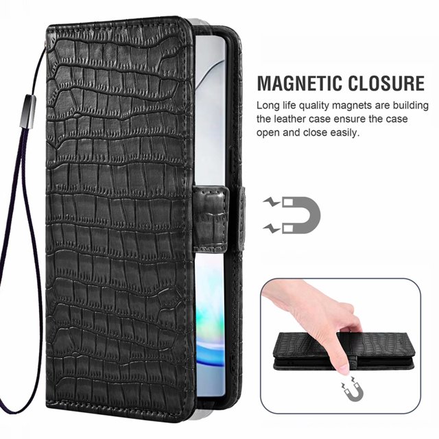 Étui de Téléphone Portable pour Samsung Galaxy Note 10, Étui de Téléphone Portable Samsung Galaxy Note 10, Étui de Téléphone Portable pour Samsung Galaxy Note 10, Étui à Rabat, Noir