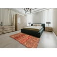thumbnail image 5 of Ahgly Company Machine Washable Indoor Round Abstract Orange Area Rugs, 3' Round, 5 of 7