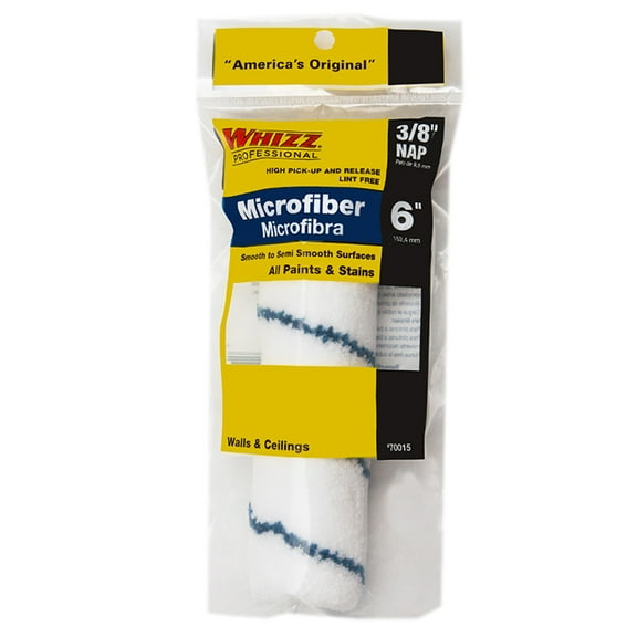 6" x 3/8" Nap Work Tools 70015 Whizz Microfiber Mini-Roller Cover Jumbo
