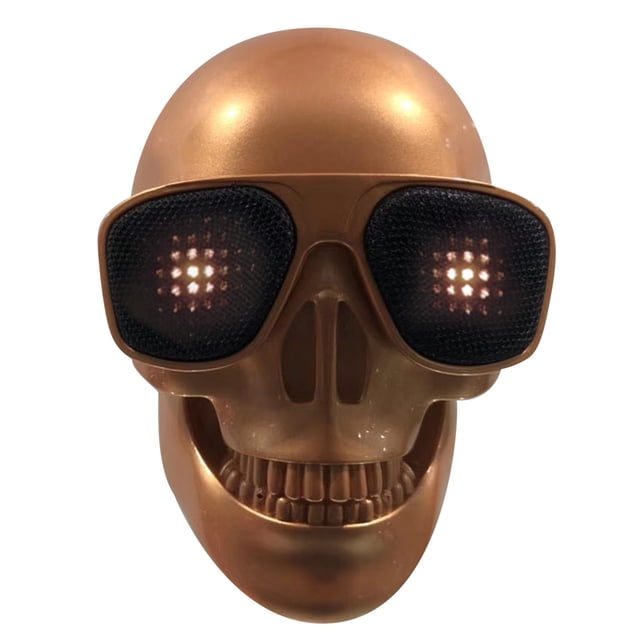 Portable Bluetooth Wireless Speaker 15 W Skeleton Skull Design With FM Radio And Rechargeable Battery