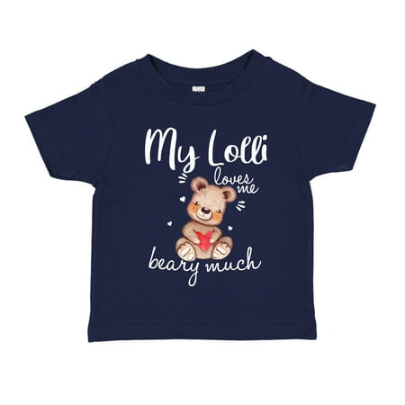 

My Lolli Loves Me Beary Much Toddler T-Shirt 3T Navy Blue