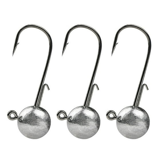 50Pcs Round Ball Jig Heads Fishing Hook Ned Rig Jig Head Crappie Bass Trout Lure
