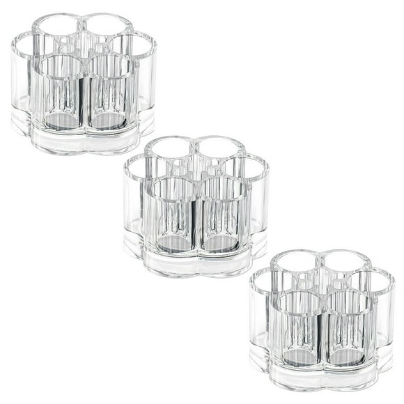 Minkissy 3Pcs Transparent Cosmetic Storage Case with Divider Makeup Accessories Holder for Home