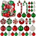 thumbnail image 2 of Adornos para árbol de Navidad, paquete de 60 adornos navideños de bolas de plástico irrompibles para el hogar, fiestas y árboles, 2 of 6