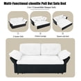 thumbnail image 2 of 3-in-1 Convertible Sleeper Sofa Bed,Convertible Pull Out Sofa Bed with Side Storage,Multi-Functional chenille Loveseat Sofa for Living Room,Bedroom,Apartment,White, 2 of 7