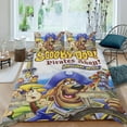 thumbnail image 2 of Scooby-Doo Piratas Conjunto de sábanas temático, trío de piezas, cómodo y amigable con la piel, diseño único, regalo de decoración para el hogar para familiares, amigos y fans,140cm *210cm, 2 of 6