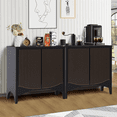 thumbnail image 6 of LEFHDA 2PCS Buffet Cabinet, Storage Sideboard Buffet Cabinet, Engraving 2 Doors Cabinet with Adjustable Shelves, Fluted Mid Century Modern Buffet Cabinet for Dining Room Living Room, 6 of 6