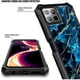thumbnail image 2 of Nagebee Phone Case Compatible for Boost Mobile Celero 5G Plus 7.0" (2023) with [Built-in Screen Protector] Full-Body Protective Shockproof Rugged Bumper Impact Resist Durable Cover (Marble Sapphire), 2 of 6