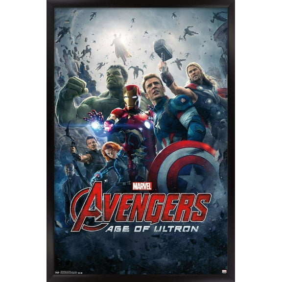 Marvel Cinematic Universe - Avengers - Age of Ultron - One Sheet Wall Poster, 14.725" x 22.375", Framed