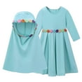 thumbnail image 1 of zbxnLI Robe de Prière Musulmane pour Bébé Fille Col Rond Manches Longues Robe Vintage pour Petites Filles, 1 of 6