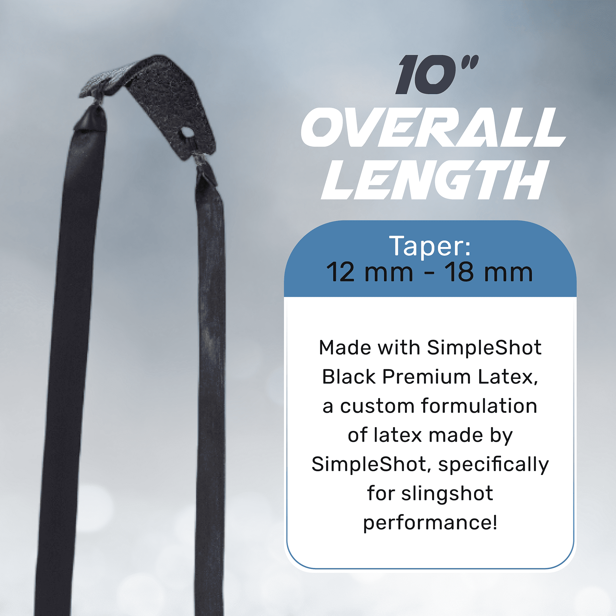 1/4" Lite Slingshot Bands (5-Pack) Powerful Professional Elastic Rubber SimpleShot Shooting Flat Bands
