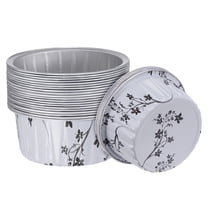 Black Plum Cupcake Cups, 25pcs 66x36x85mm Aluminum Foil Standard Cupcake Liners