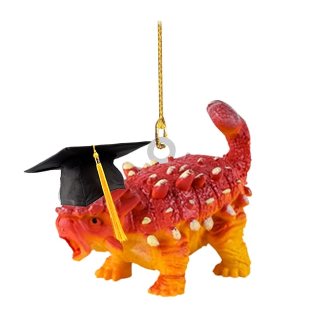 Colgante Creativo de Dinosaurio con Sombrero de Graduación, Decoración Del Hogar, Colgante Acrílico