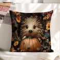 thumbnail image 6 of flowers pumpkin Linen toss pillowcase Decoration pillowcase Gift preferred 18x18" Cushion cover 4 set Sofa pillowcase Sofa bedroom living room car, 6 of 8