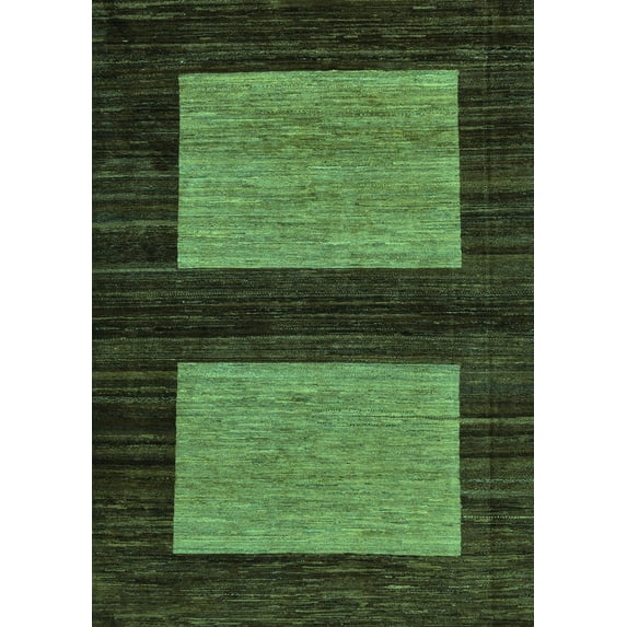 Ahgly Company Machine Washable Indoor Rectangle Abstract Turquoise Blue Modern Area Rugs, 5' x 7'