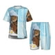 thumbnail image 1 of Balery Funny Cat Taking a Bath Conjunto de Pijama Infantil de Manga Corta con Estampado – Ropa de Dormir de Algodón Suave-Medium, 1 of 6