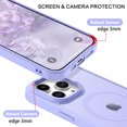 thumbnail image 7 of DUDUE Magnetic iPhone 14 Pro Case, Compatible with Magsafe 6.1", Translucent Matte Slim Shockproof Case for iPhone 14 Pro, Purple, 7 of 7