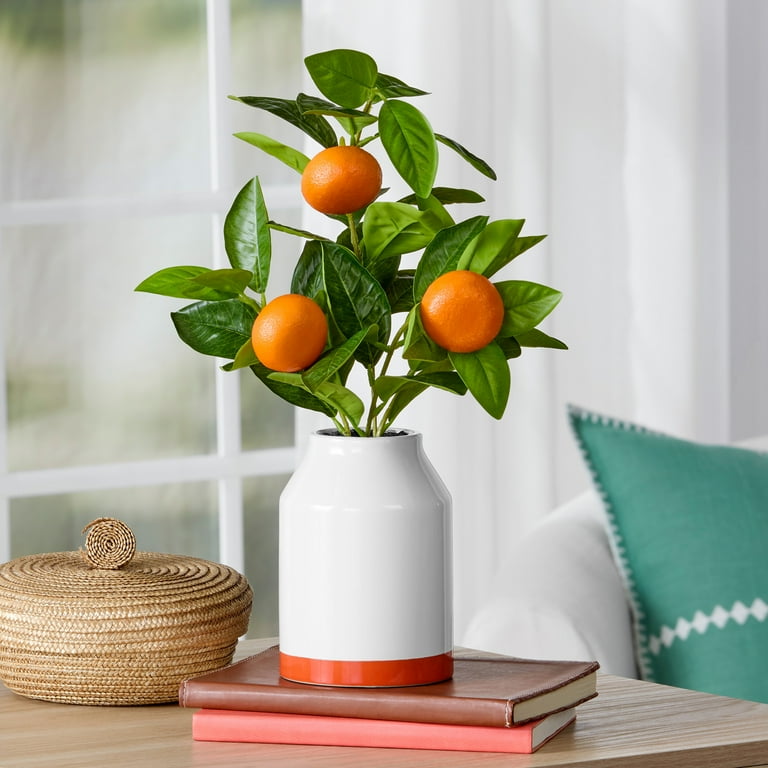 Artificial Orange Tree in Ceramic Vase - Lifelike Home Decor