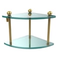 thumbnail image 2 of Two Tier Corner Glass Shelf - Polished Chrome, 2 of 5