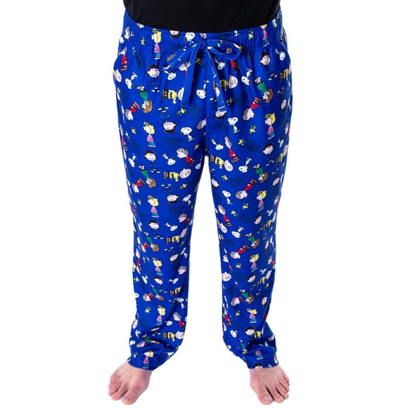 Peanuts Men's Good Grief! All-Over Character Pattern Loungewear Sleep Pajama Pants