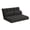 Black 09, variant on Convertible Futon Sofa Bed for Small Spaces, 5 Position Faux Suede 2 in 1 Foldable Couch Couch for Living Room Bedroom Dark Red