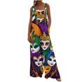 thumbnail image 2 of Xixinqiwan Mardi Gras Womens Jumpsuits Plus Size,2025 Fancy Mardi Gras Themed Jumpsuits Loose One Piece Sleeveless Wide Leg Rompers with Pockets, 2 of 6