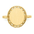 thumbnail image 4 of Real 14kt Yellow Gold 12.5x11.0mm Open Back Signet Ring Size: 8; for Adults and Teens; for Women and Men, 4 of 5