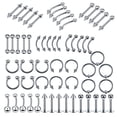 thumbnail image 3 of 110x Joyería Del Cuerpo Piercing Oreja Nariz Ombligo Ombligo Anillo Aros 1.2x10mm Sunnimix Piercings de joyería corporal, 3 of 8