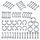 thumbnail image 3 of 110x Joyería Del Cuerpo Piercing Oreja Nariz Ombligo Ombligo Anillo Aros 1.2x10mm Sunnimix Piercings de joyería corporal, 3 of 8