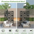 thumbnail image 4 of Gzxs Metal Outdoor Privacy Screen, Decorative Privacy Fence Screen, Outdoor Divider with Sun Flower Motif, Climbing Plant Trellis for Garden Walkway, Balcony, Patio, 70.75"H, Black, 4 of 6
