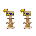 thumbnail image 1 of 2PCS 2024 Graduation Season Gift Box Graduation Wallet Money Holder,Yellow Hat Blue Lettering, 1 of 1