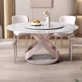 thumbnail image 4 of Nordic Luxury Dining Tables Round Simple Design Slate Bedside Table Modern Metal Juegos De Comedor Kitchen Furniture HD50CZ My Lux Decor Round, 4 of 8