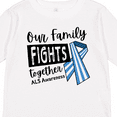 thumbnail image 4 of Inktastic Our Family Fights Together ALS Awareness Boys or Girls Long Sleeve Toddler T-Shirt, 4 of 5