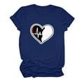 thumbnail image 5 of Hyknon Plus Size Tops for Women Fashion Crewneck Short Sleeve Loose Solid Color Pullover Going out Tops Spring Summer Valentine's Day Love Heart Printed Shirts, 5 of 5
